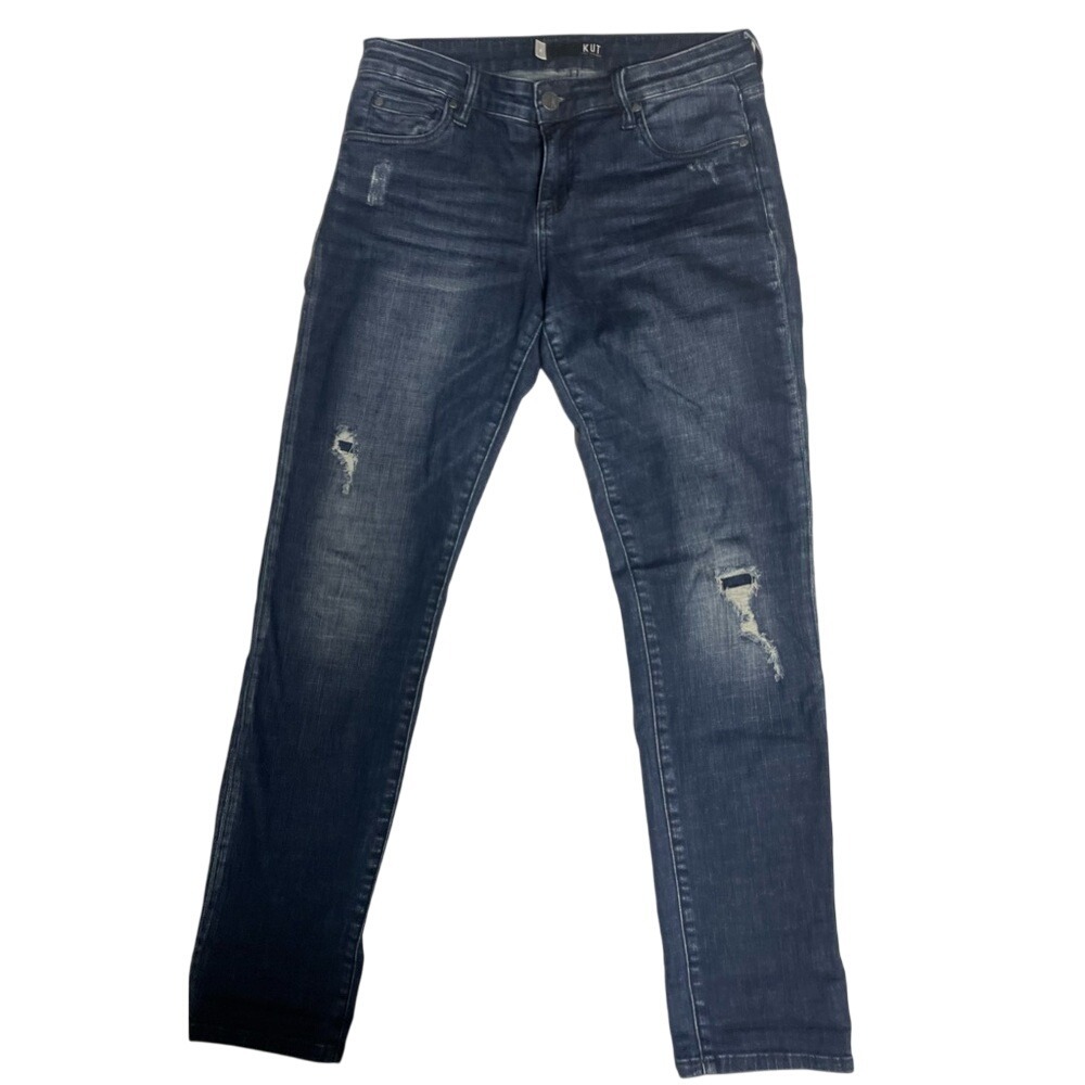 KUT from the Kluth‎ Catherine Boyfriend Distressed Denim Jeans Women's 4